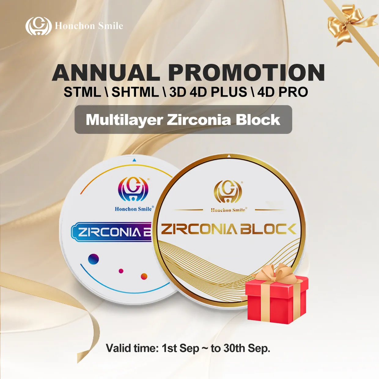 Disque multicouche en zircone 4D Pro